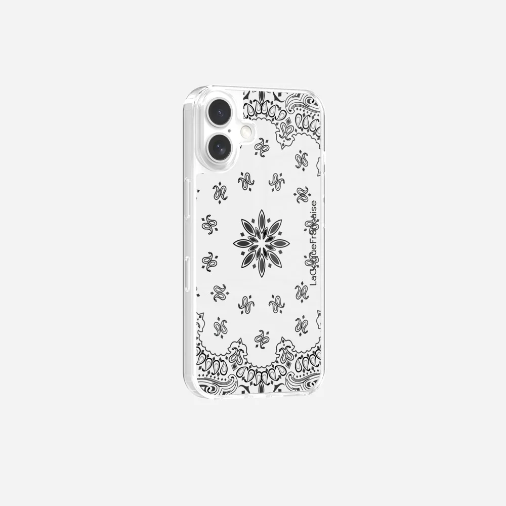 Coque Sans Anneaux Imprimee Bandana Blanc - Image 24