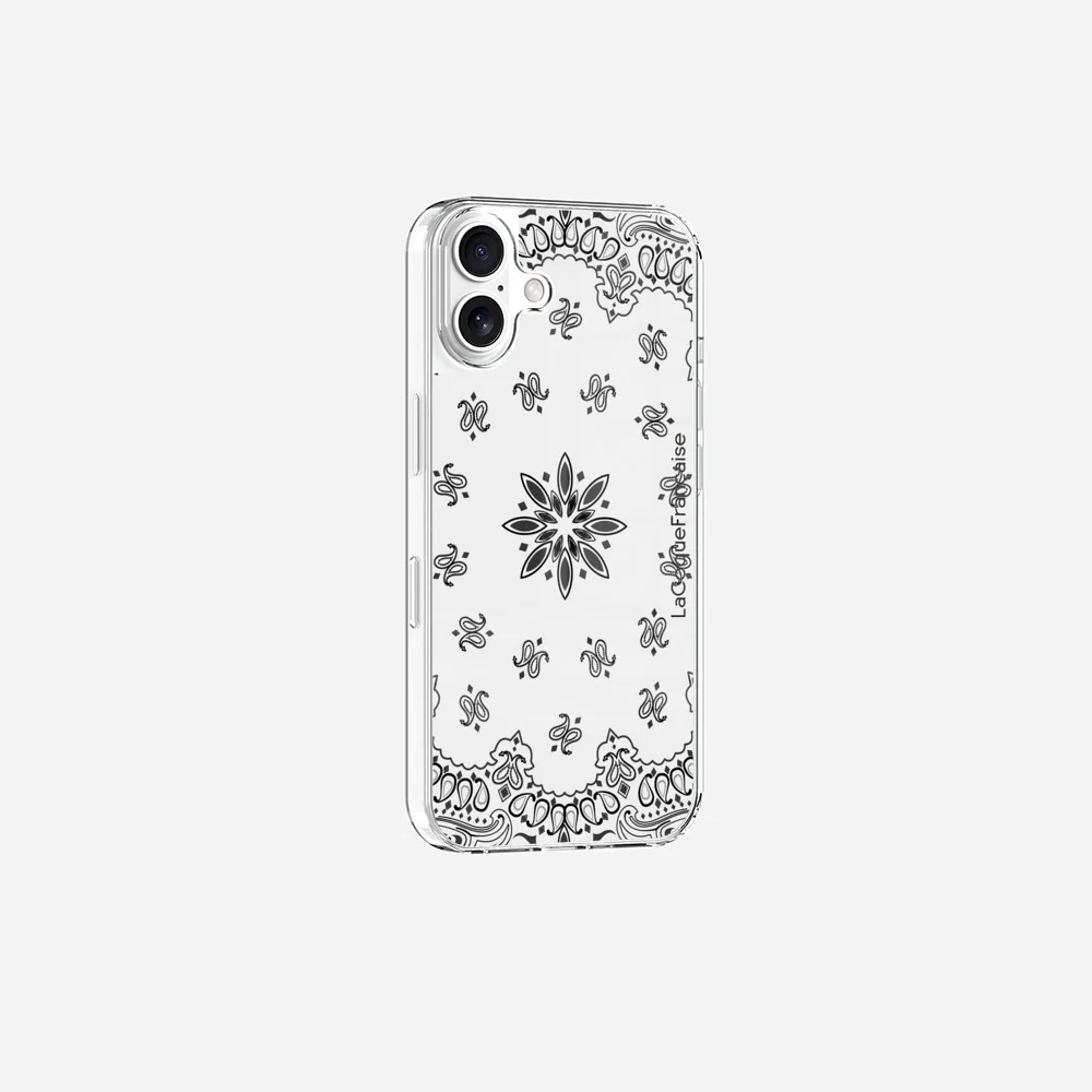 Coque Sans Anneaux Imprimee Bandana Blanc - Image 6