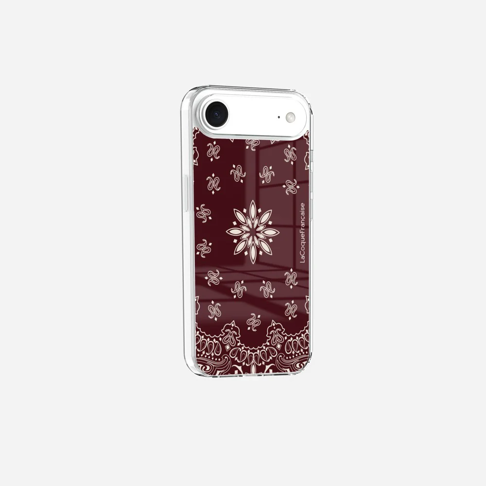 Coque Sans Anneaux Imprimee Bandana Bordeaux