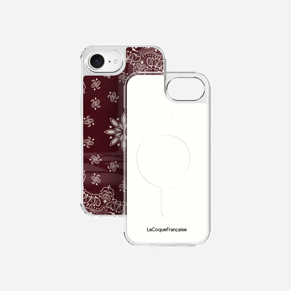 Coque Sans Anneaux Imprimee Bandana Bordeaux - Image 23