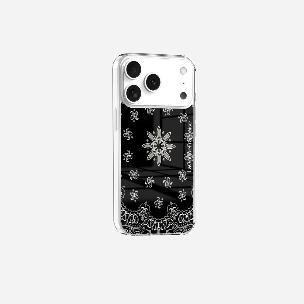 Coque Sans Anneaux Imprimee Bandana Noir - Image 21