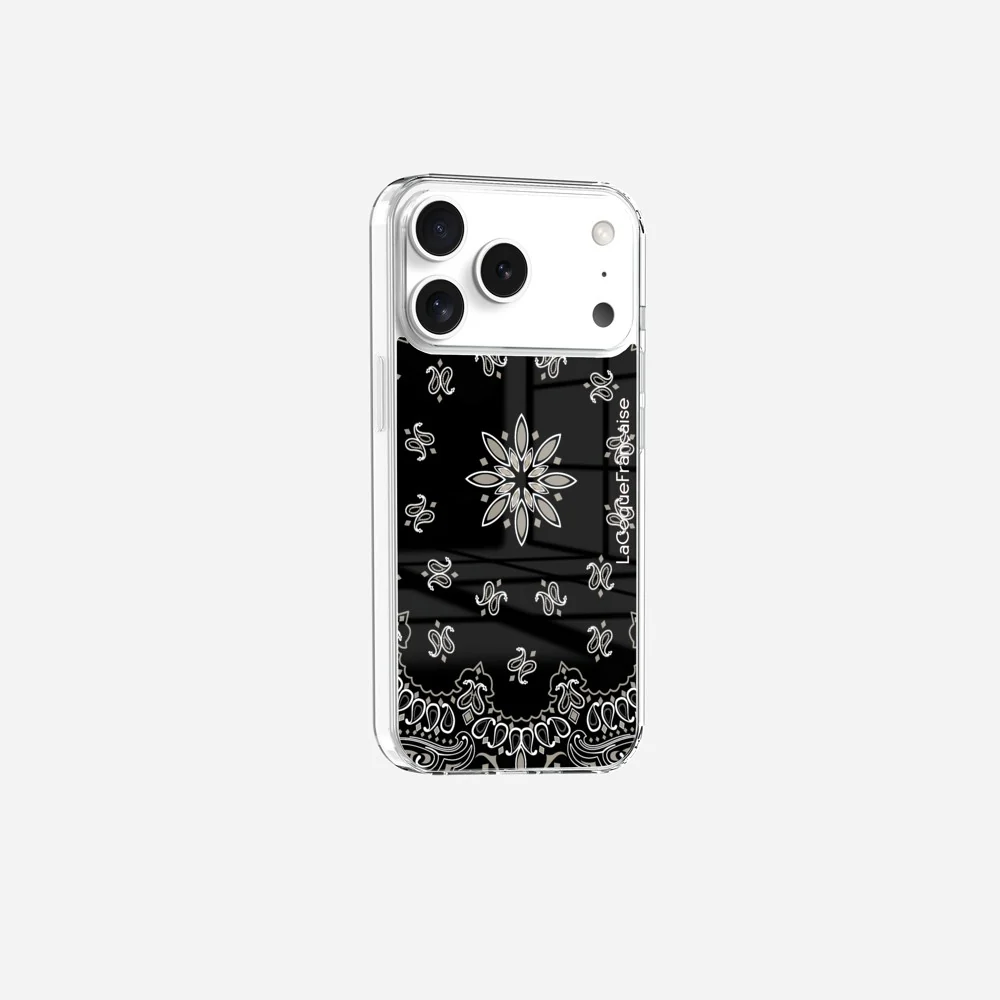 Coque Sans Anneaux Imprimee Bandana Noir - Image 22