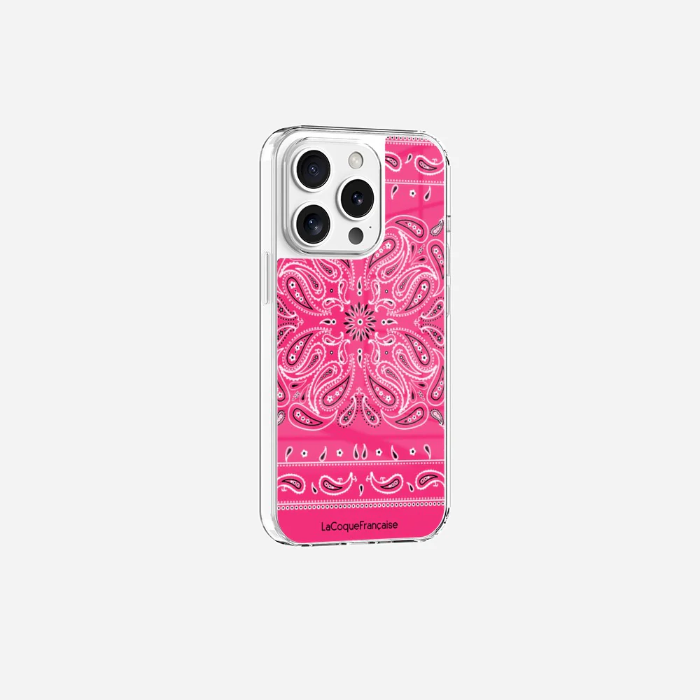 Coque Sans Anneaux Imprimee Bandana Rose Fluo - Image 11