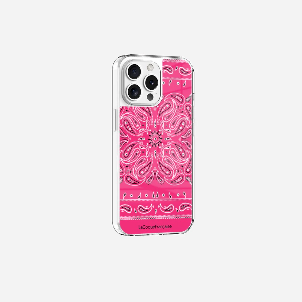 Coque Sans Anneaux Imprimee Bandana Rose Fluo - Image 12