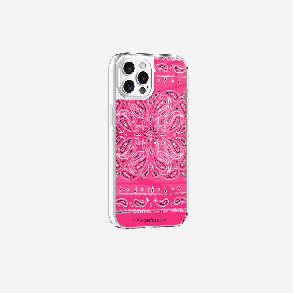 Coque Sans Anneaux Imprimee Bandana Rose Fluo - Image 18