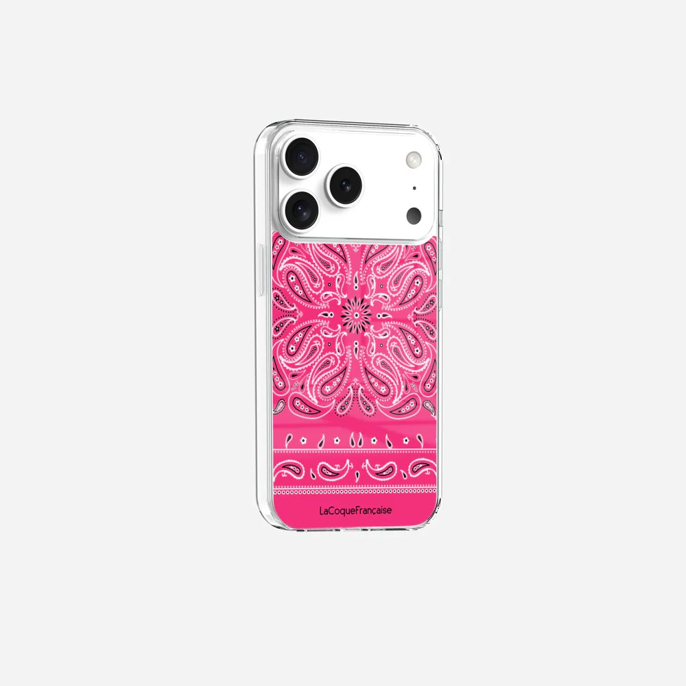 Coque Sans Anneaux Imprimee Bandana Rose Fluo - Image 21