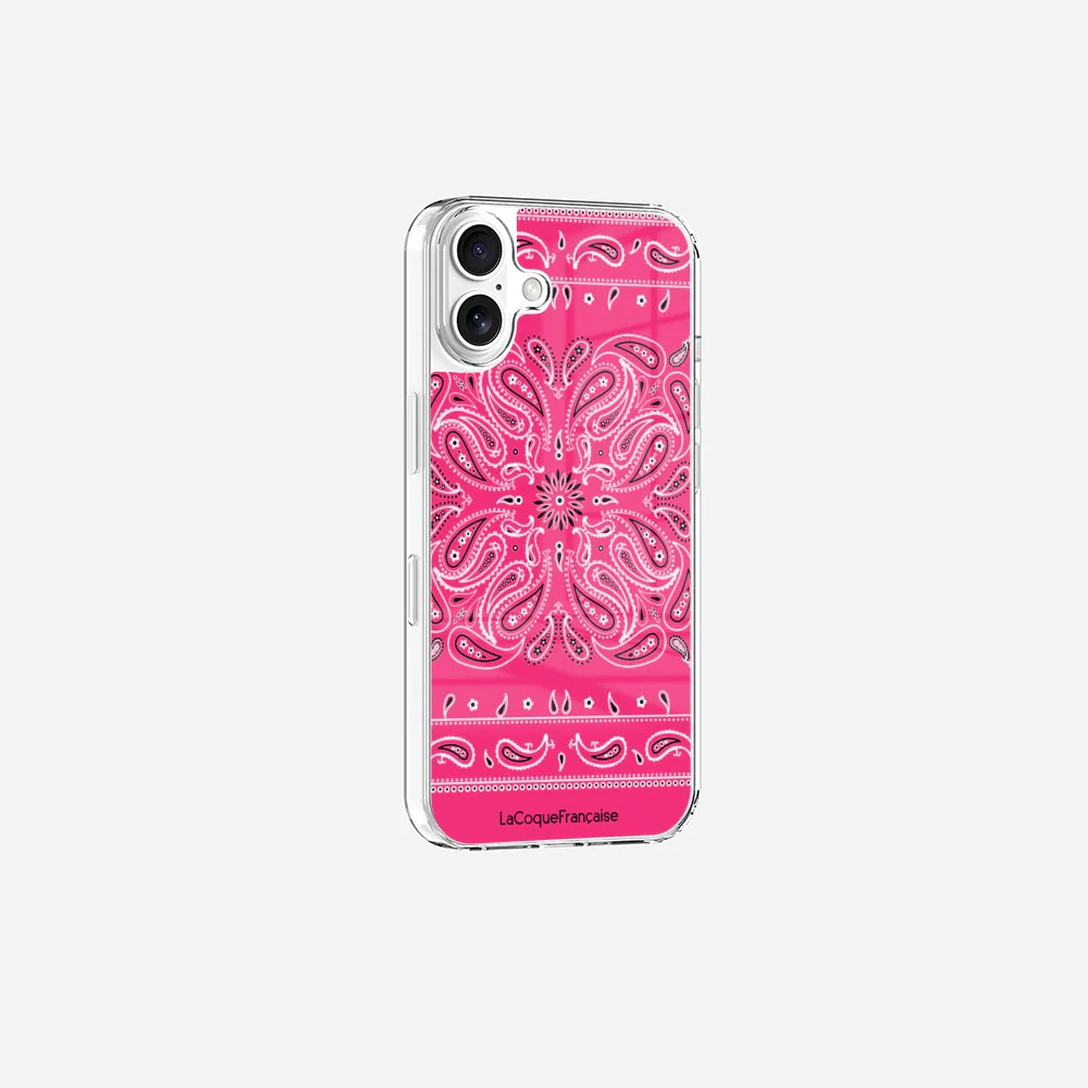 Coque Sans Anneaux Imprimee Bandana Rose Fluo - Image 6