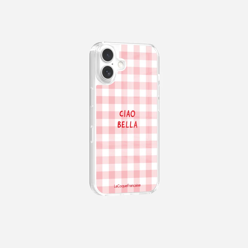 Coque Sans Anneaux Imprimee Ciao Bella Vichy Rose - Image 5