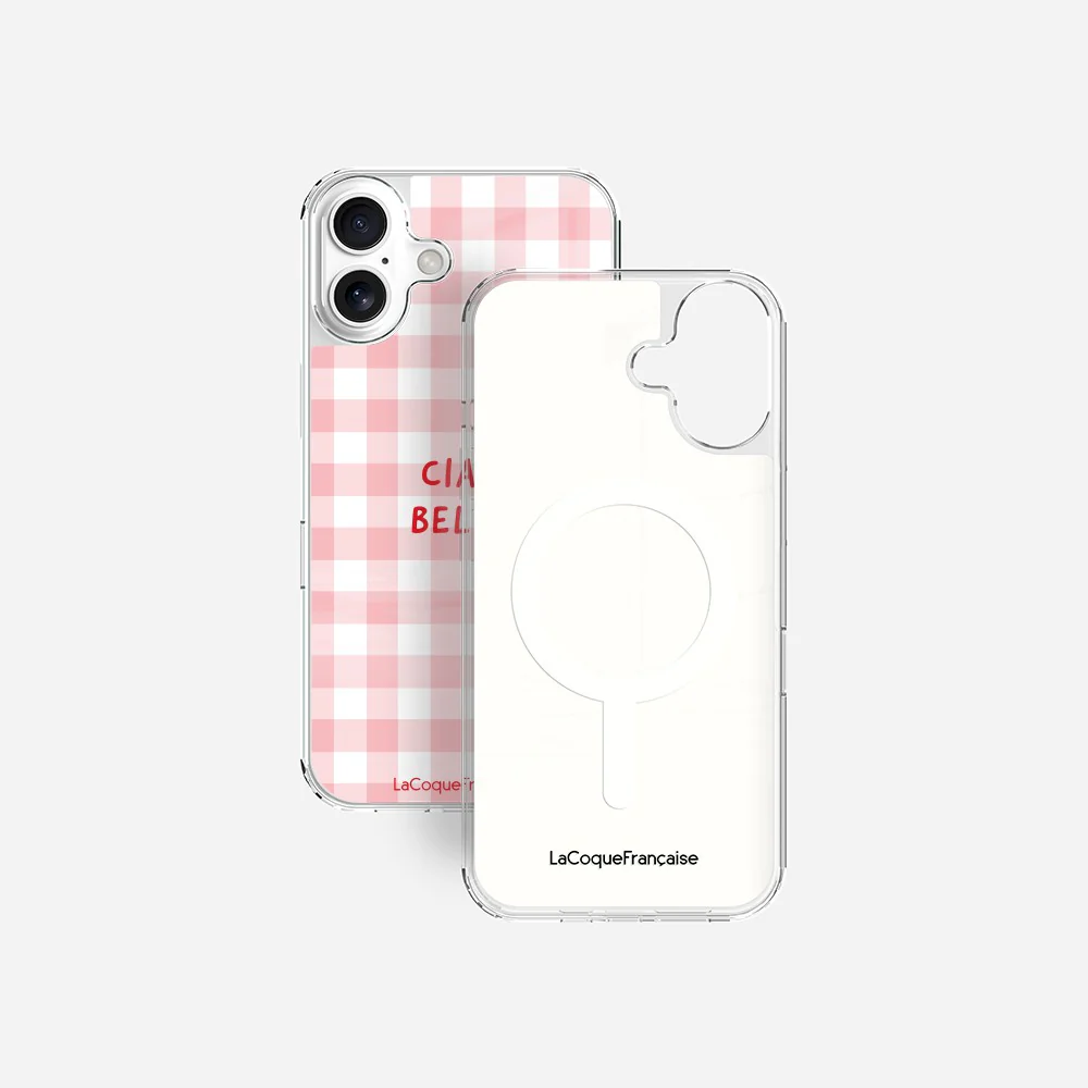 Coque Sans Anneaux Imprimee Ciao Bella Vichy Rose - Image 7