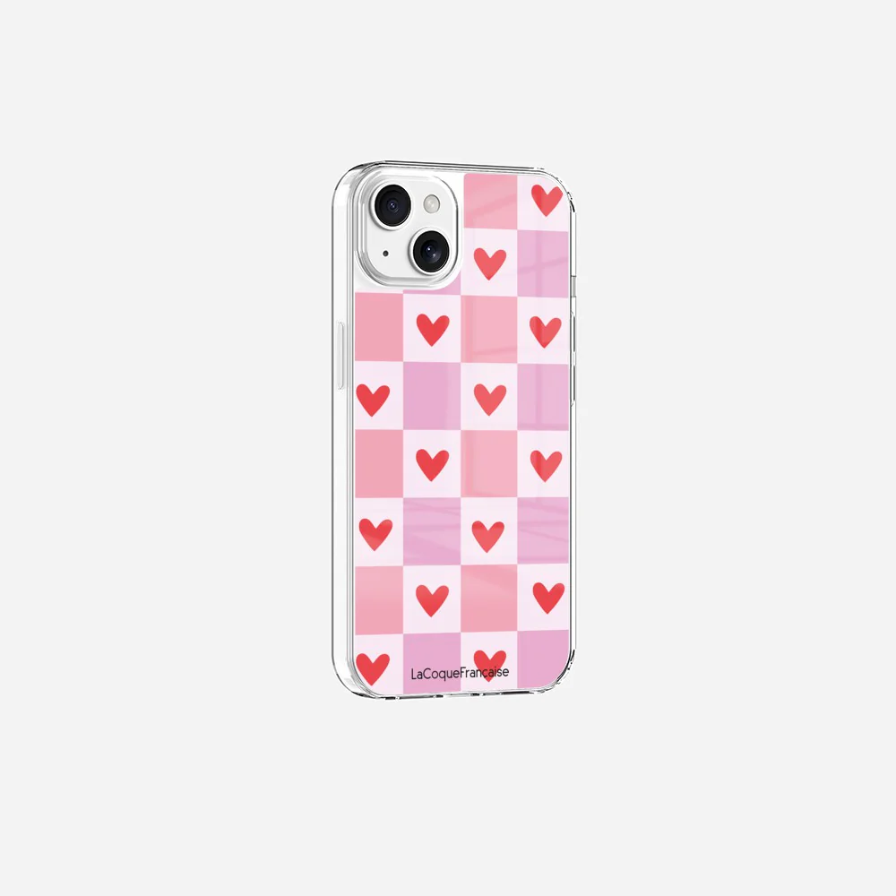 Coque Sans Anneaux Imprimee Coeur Carreau - Image 13