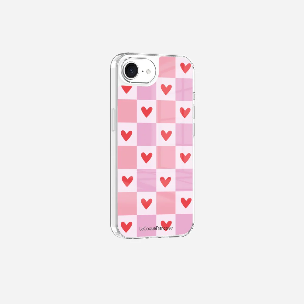 Coque Sans Anneaux Imprimee Coeur Carreau - Image 2