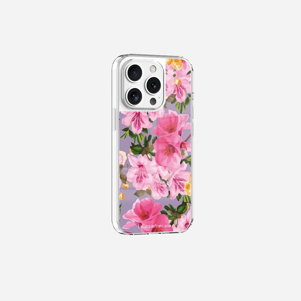 Coque Sans Anneaux Imprimee Fleuri Rose - Image 11