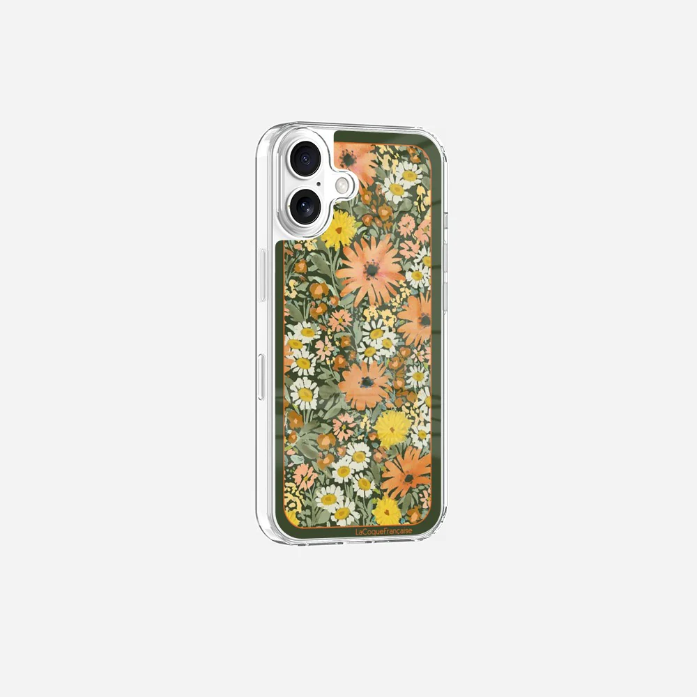 Coque Sans Anneaux Imprimee Foulard Fleurs Oranges - Image 5