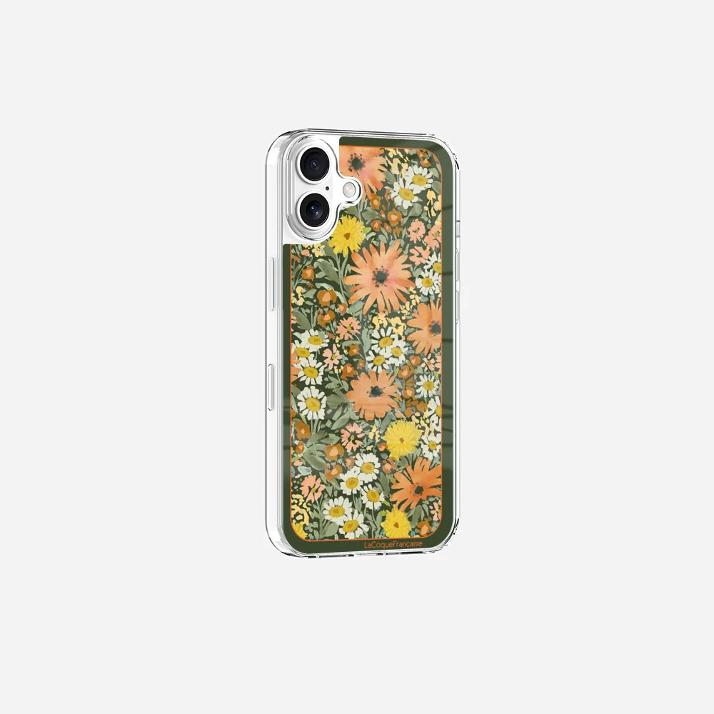 Coque Sans Anneaux Imprimee Foulard Fleurs Oranges - Image 6