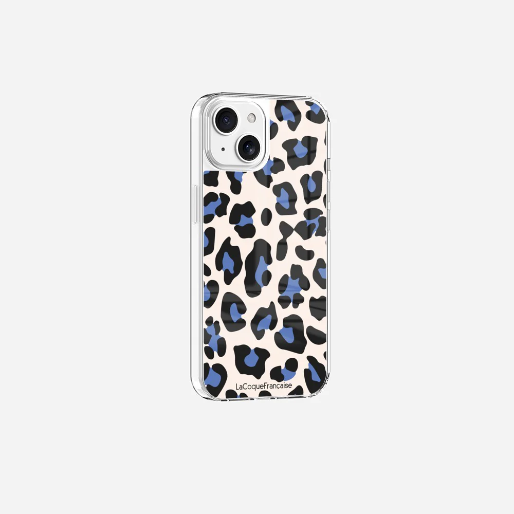 Coque Sans Anneaux Imprimee Leopard Beige Et Bleu - Image 12