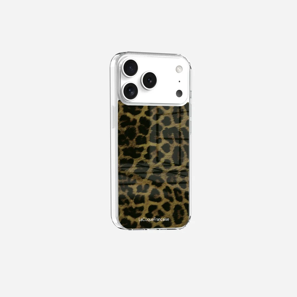 Coque Sans Anneaux Imprimee Leopard Kaki Et Noir - Image 4