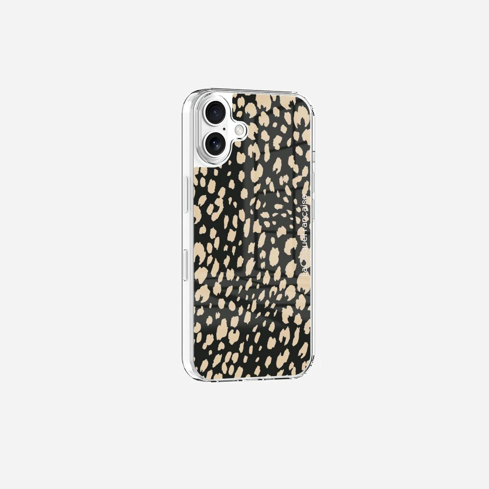 Coque Sans Anneaux Imprimee Leopard Noir Et Beige - Image 10