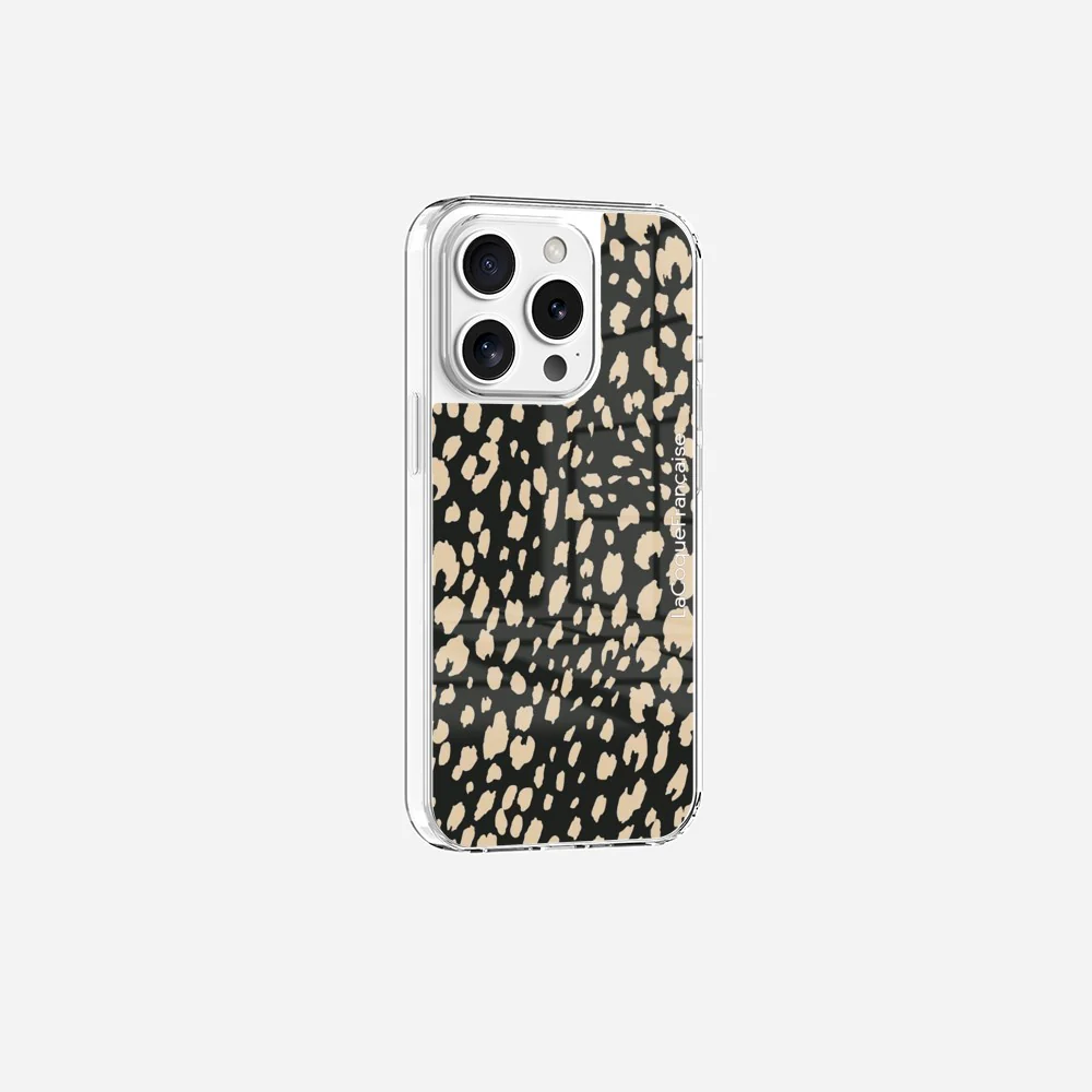 Coque Sans Anneaux Imprimee Leopard Noir Et Beige - Image 11