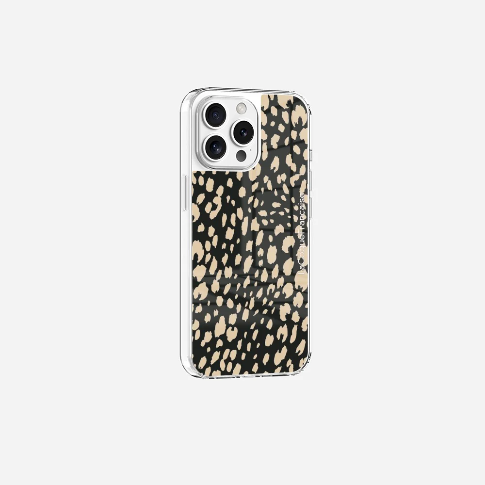 Coque Sans Anneaux Imprimee Leopard Noir Et Beige - Image 12