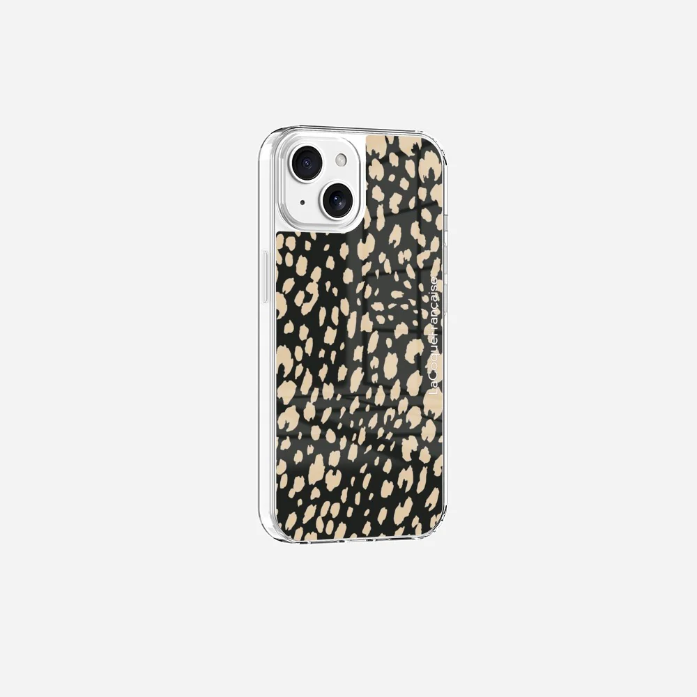 Coque Sans Anneaux Imprimee Leopard Noir Et Beige - Image 21