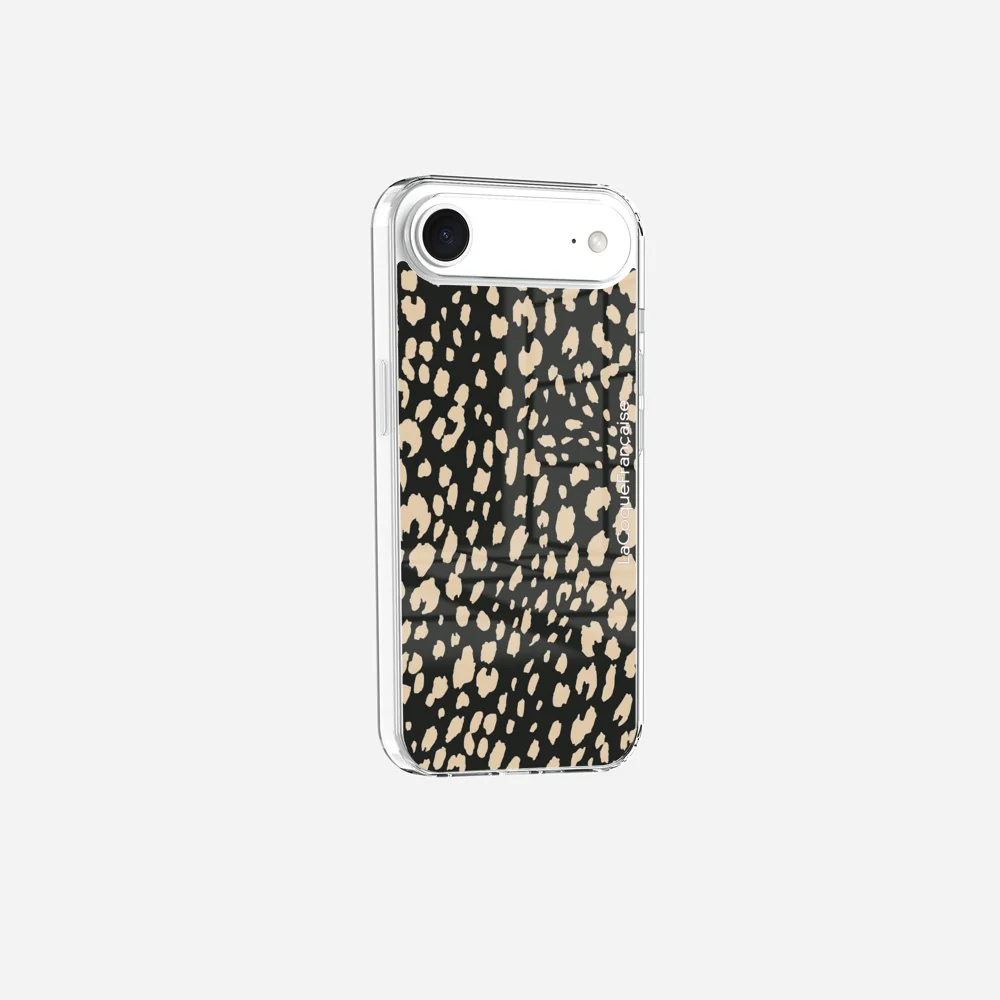 Coque Sans Anneaux Imprimee Leopard Noir Et Beige - Image 5