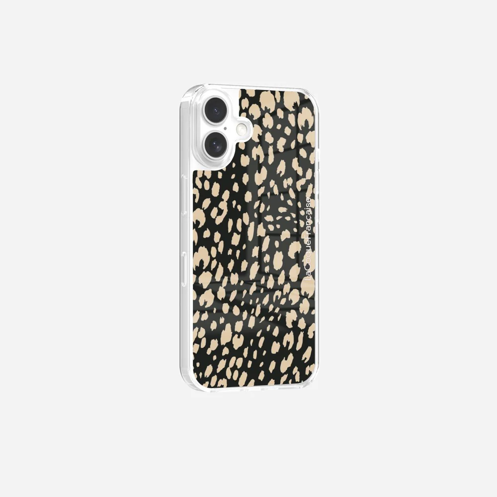 Coque Sans Anneaux Imprimee Leopard Noir Et Beige - Image 6
