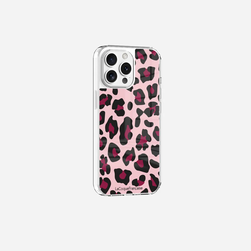 Coque Sans Anneaux Imprimee Leopard Rose Et Bordeaux - Image 10