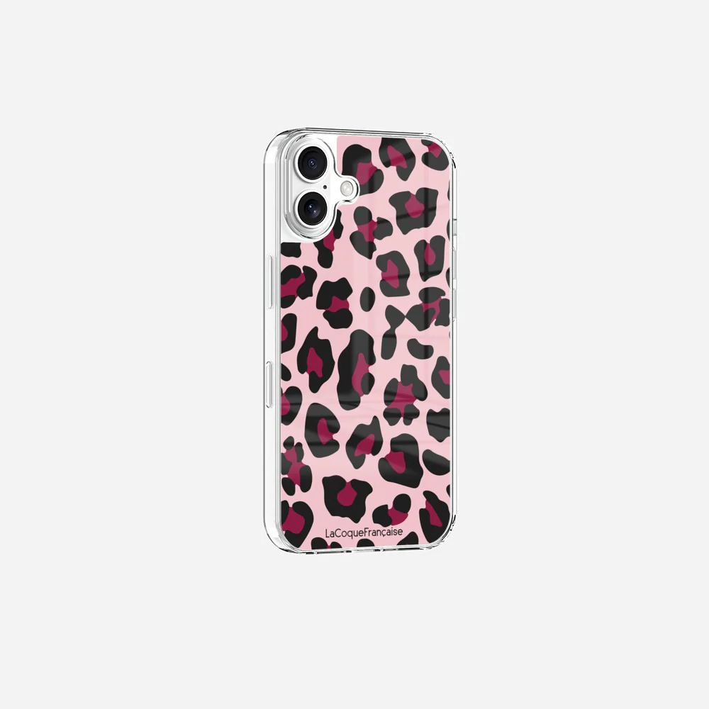 Coque Sans Anneaux Imprimee Leopard Rose Et Bordeaux - Image 8