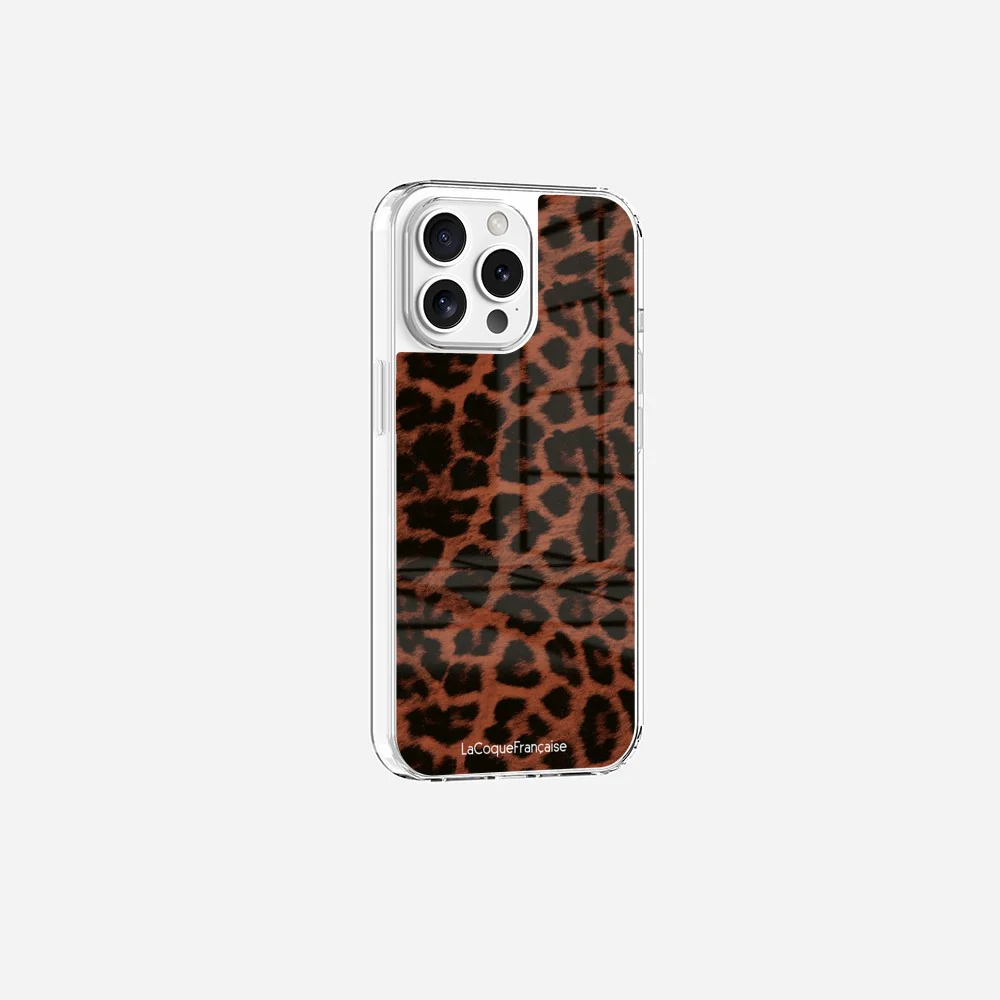 Coque Sans Anneaux Imprimee Leopard Terracotta Et Noir - Image 10