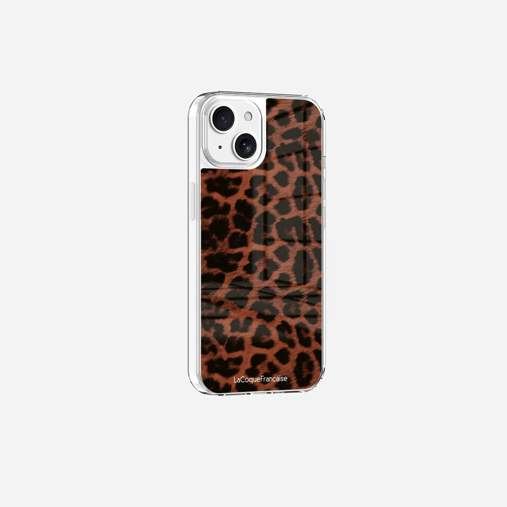 Coque Sans Anneaux Imprimee Leopard Terracotta Et Noir - Image 19