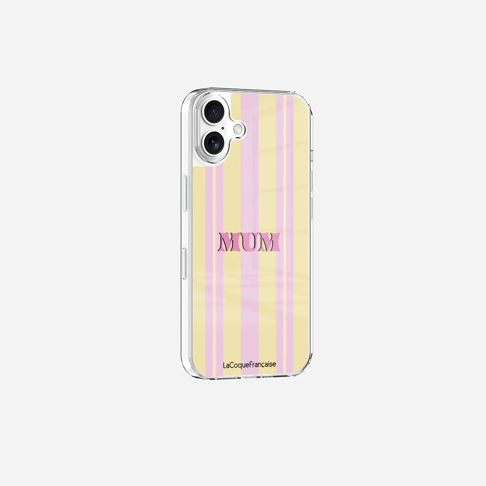 Coque Sans Anneaux Imprimee Mum - Rose Et Jaune - Image 6