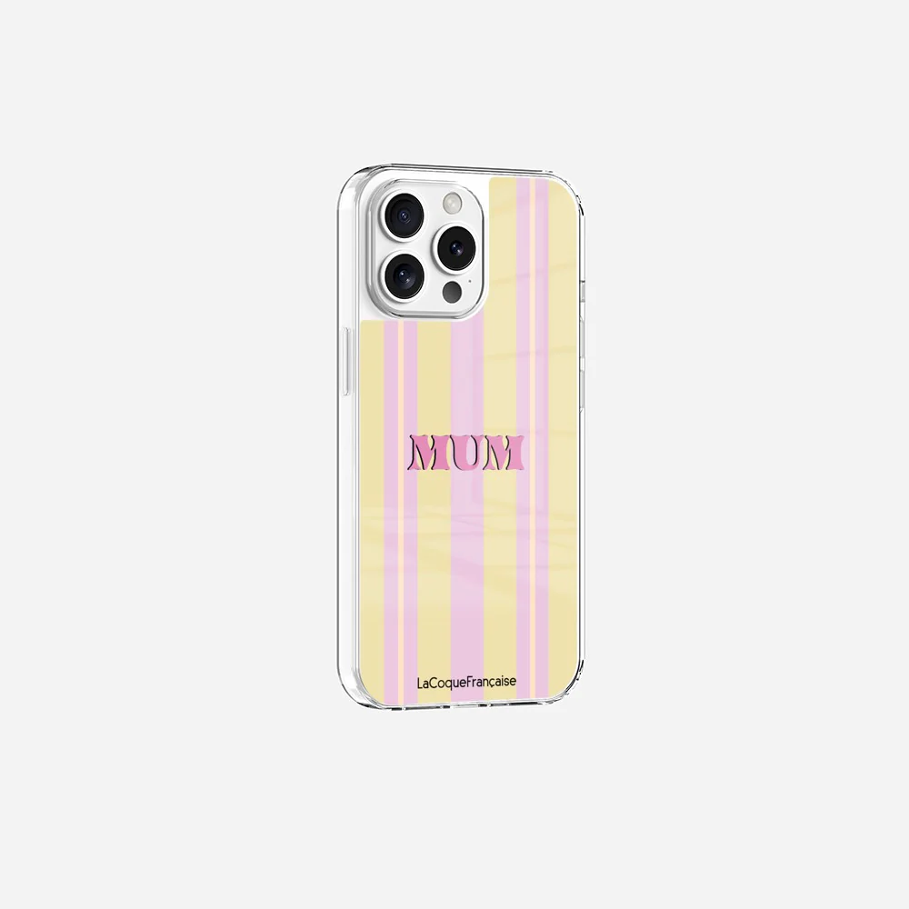 Coque Sans Anneaux Imprimee Mum - Rose Et Jaune - Image 8