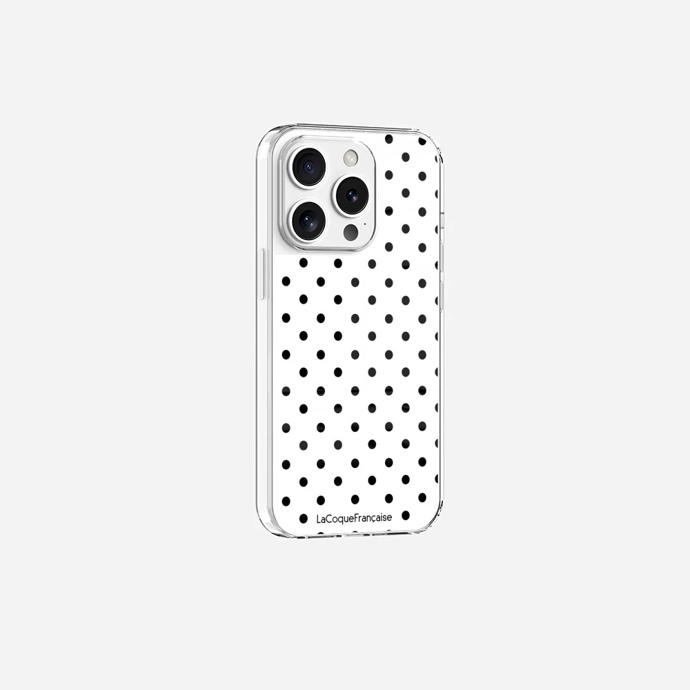 Coque Sans Anneaux Imprimee Pois Noir - Image 14