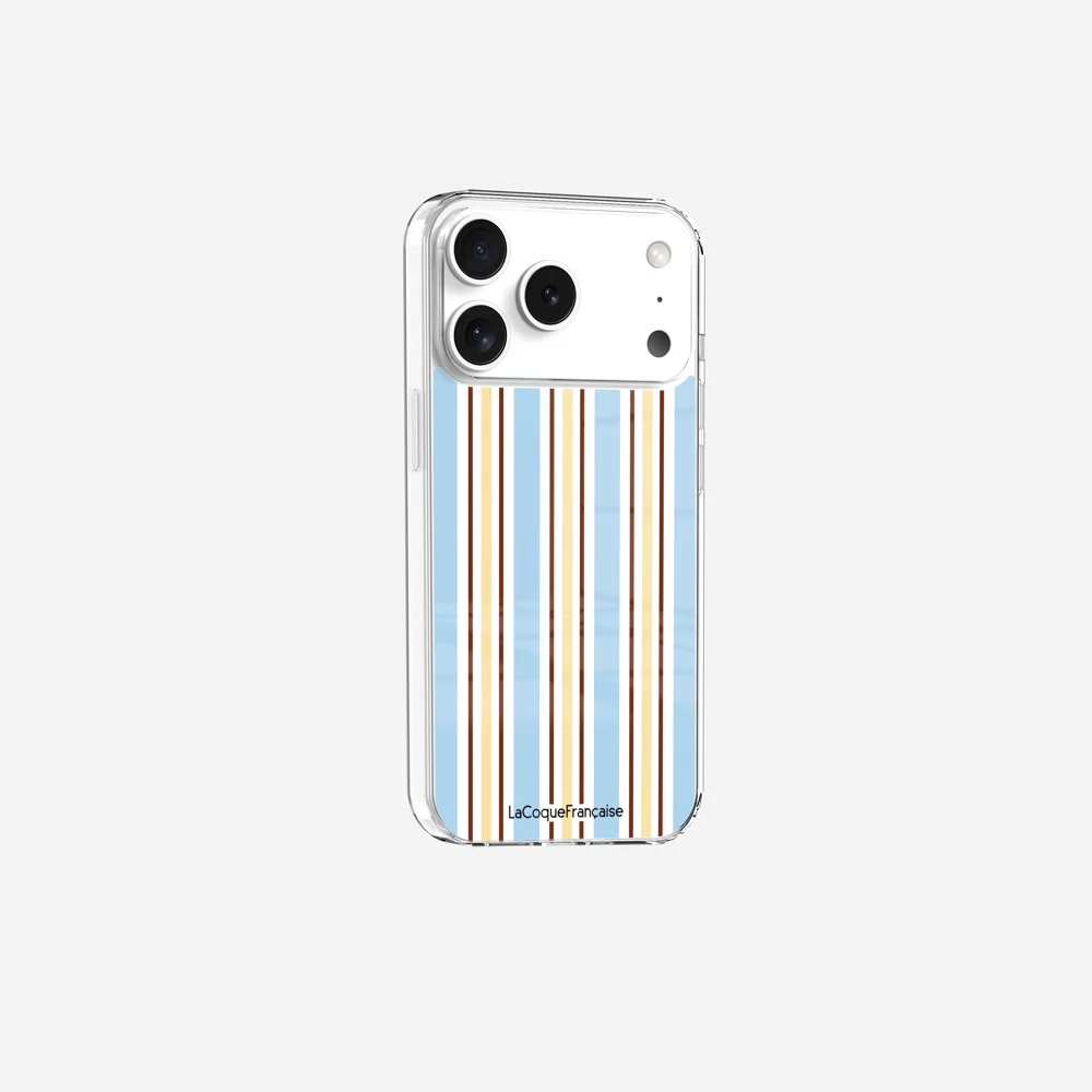 Coque Sans Anneaux Imprimee Rayure Bleue - Image 3