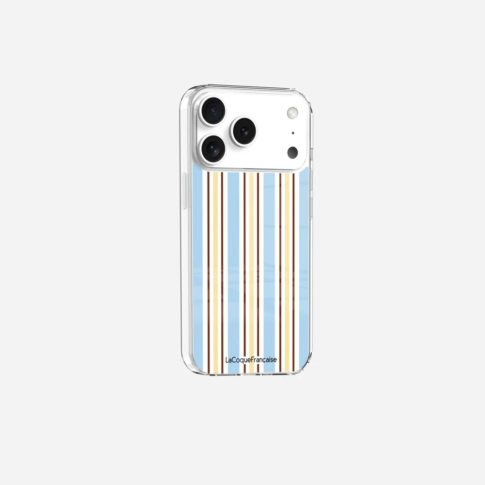 Coque Sans Anneaux Imprimee Rayure Bleue - Image 4