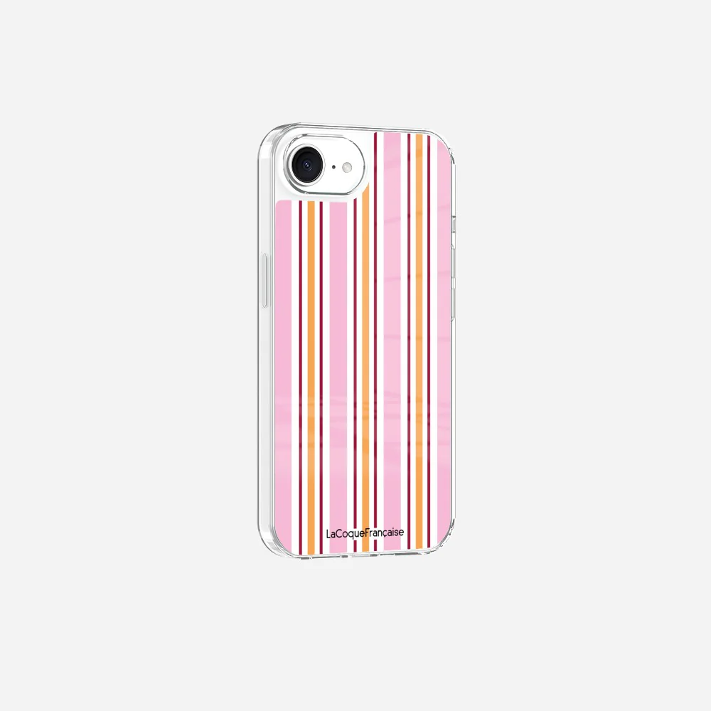 Coque Sans Anneaux Imprimee Rayure Rose - Image 2