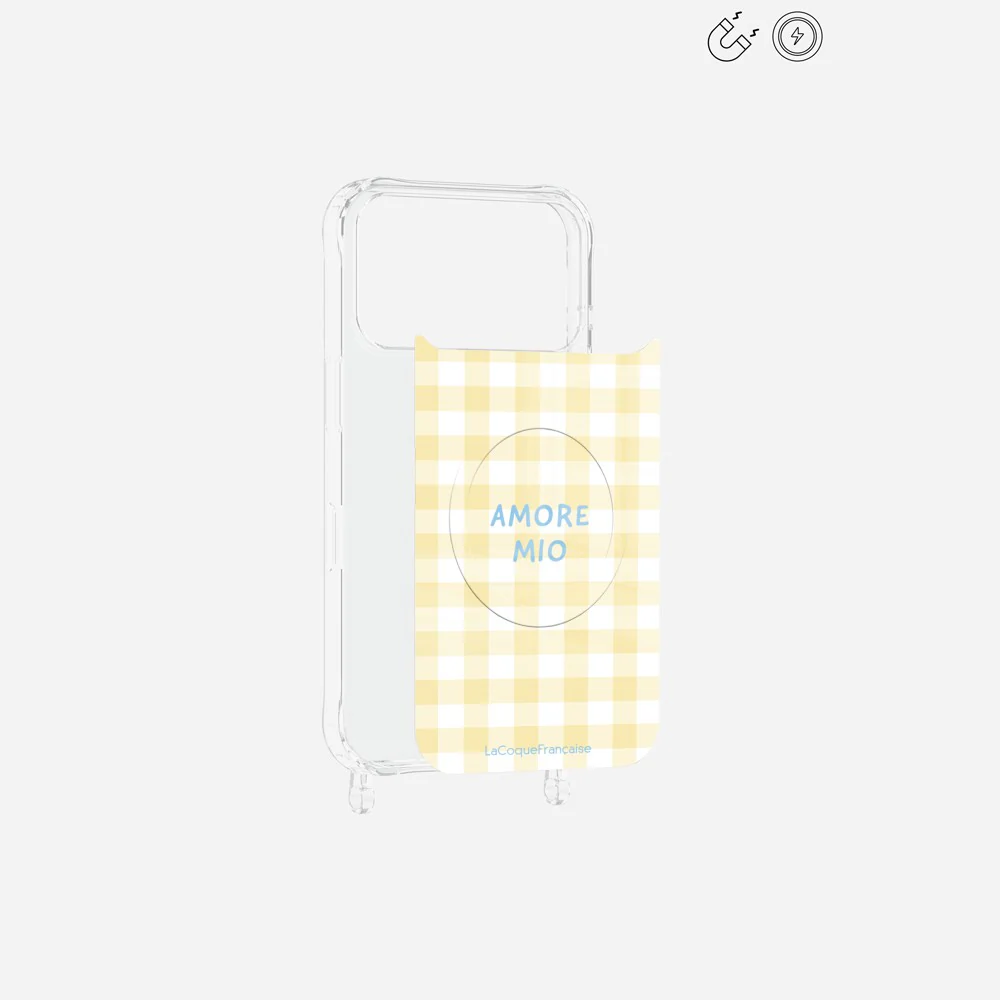 Plaque Magnetique Imprimee Amore Mio Vichy Jaune - Image 4
