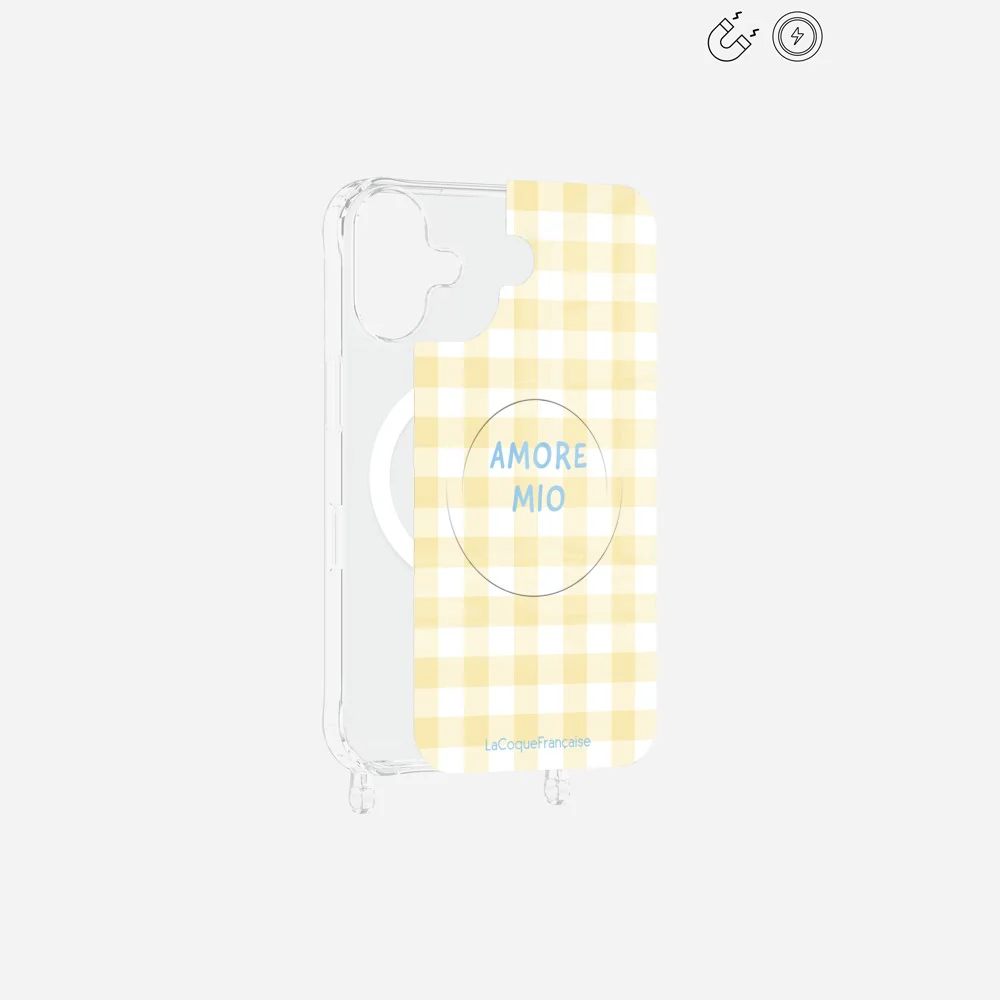 Plaque Magnetique Imprimee Amore Mio Vichy Jaune - Image 5