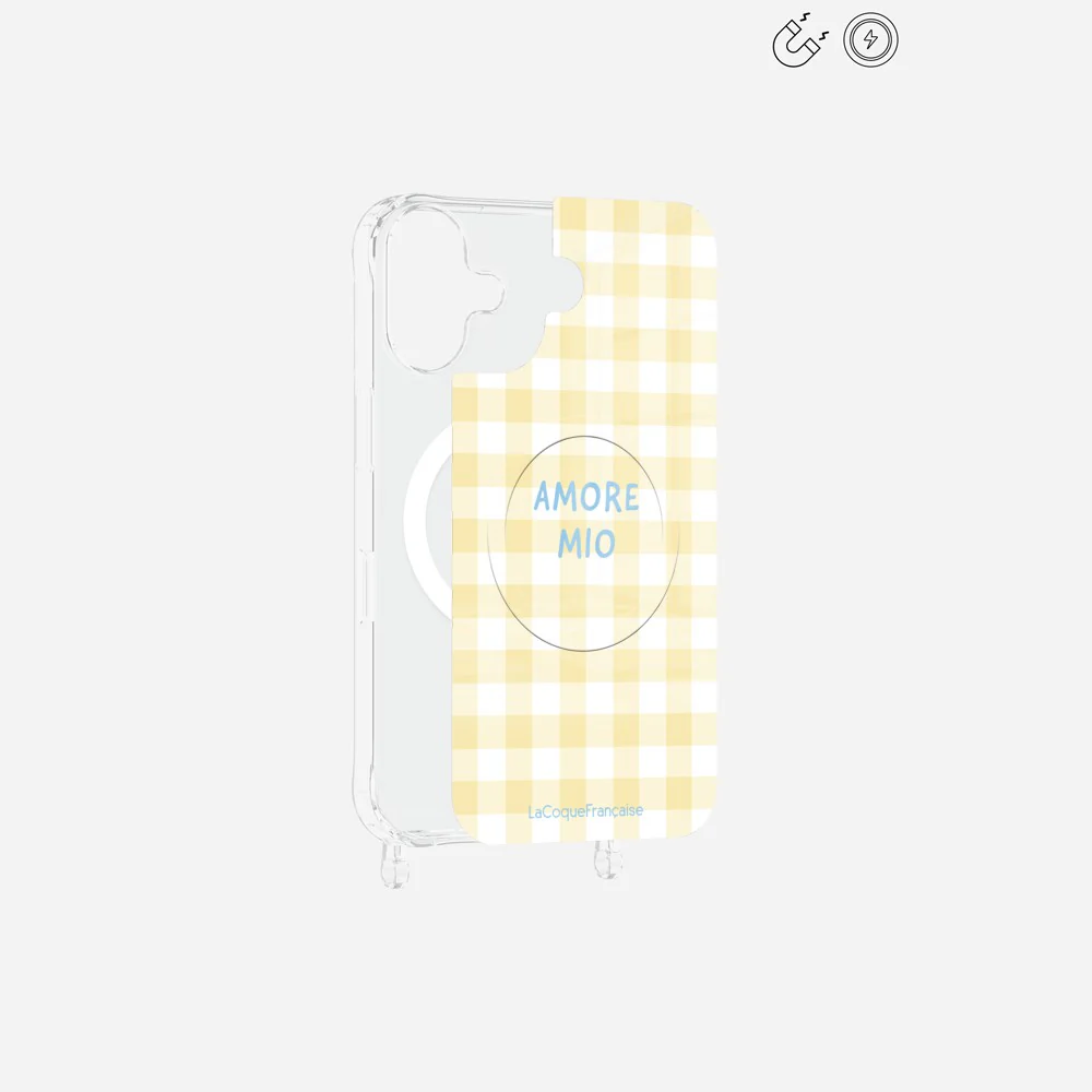 Plaque Magnetique Imprimee Amore Mio Vichy Jaune - Image 8