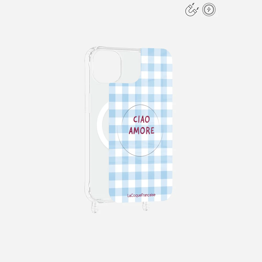 Plaque Magnetique Imprimee Ciao Amore Vichy Bleu - Image 13