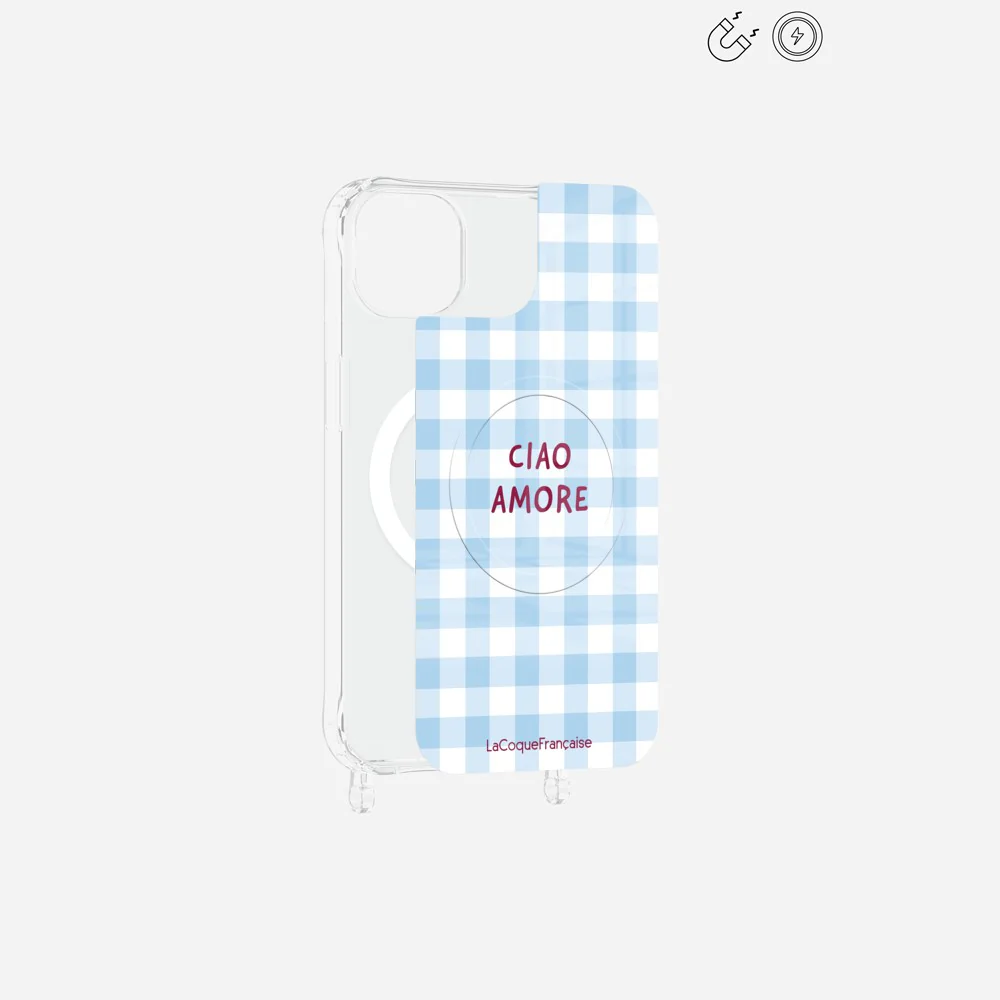 Plaque Magnetique Imprimee Ciao Amore Vichy Bleu - Image 17