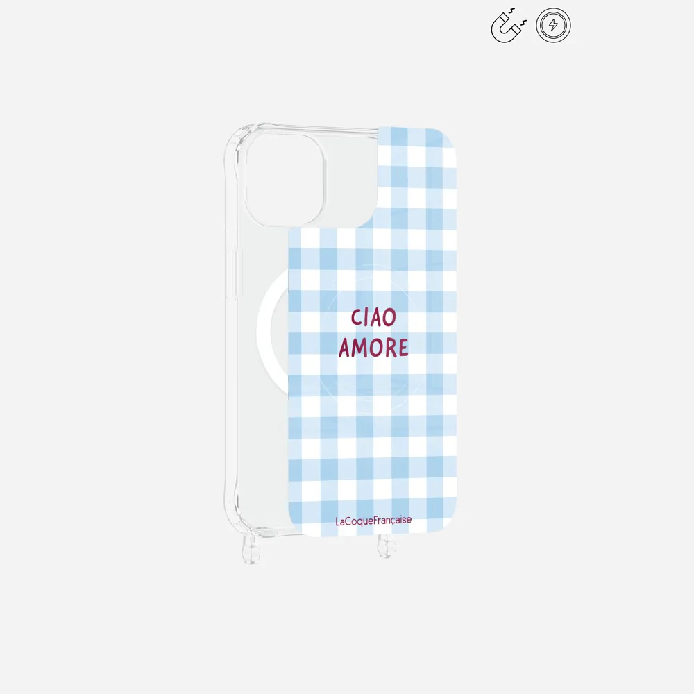 Plaque Magnetique Imprimee Ciao Amore Vichy Bleu - Image 20