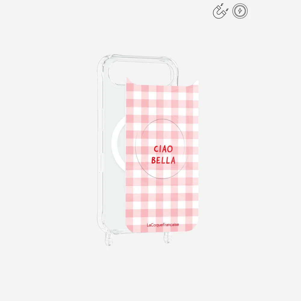 Plaque Magnetique Imprimee Ciao Bella Vichy Rose - Image 2