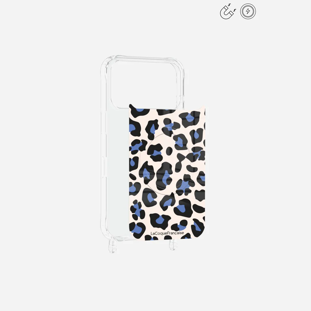 Plaque Magnetique Imprimee Leopard Beige Et Bleu - Image 4