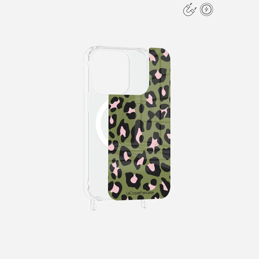 Plaque Magnetique Imprimee Leopard Kaki Et Rose - Image 10