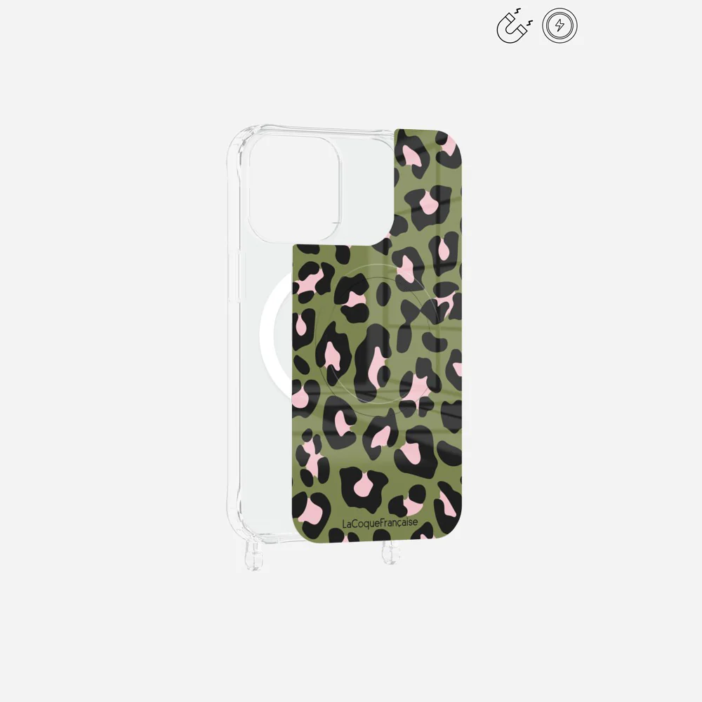 Plaque Magnetique Imprimee Leopard Kaki Et Rose - Image 15