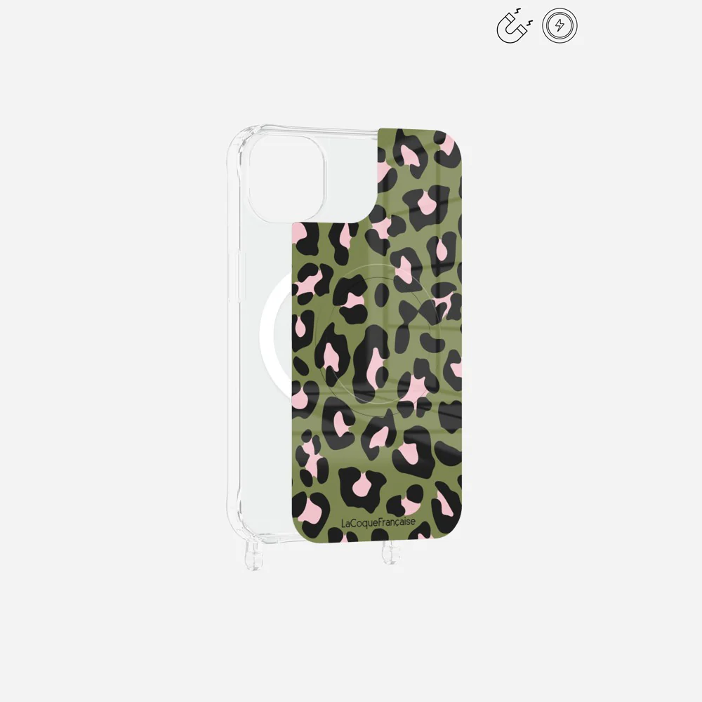 Plaque Magnetique Imprimee Leopard Kaki Et Rose - Image 17