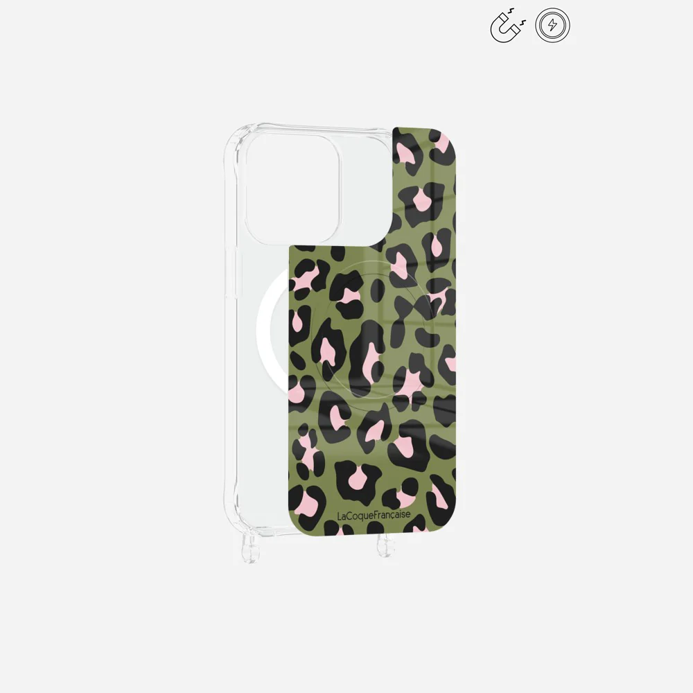 Plaque Magnetique Imprimee Leopard Kaki Et Rose - Image 18