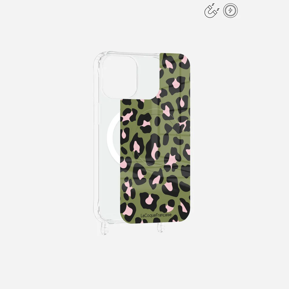 Plaque Magnetique Imprimee Leopard Kaki Et Rose - Image 19