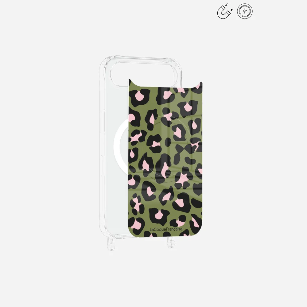 Plaque Magnetique Imprimee Leopard Kaki Et Rose - Image 2